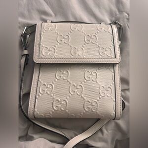 GG Embossed Leather Crossbody Bag